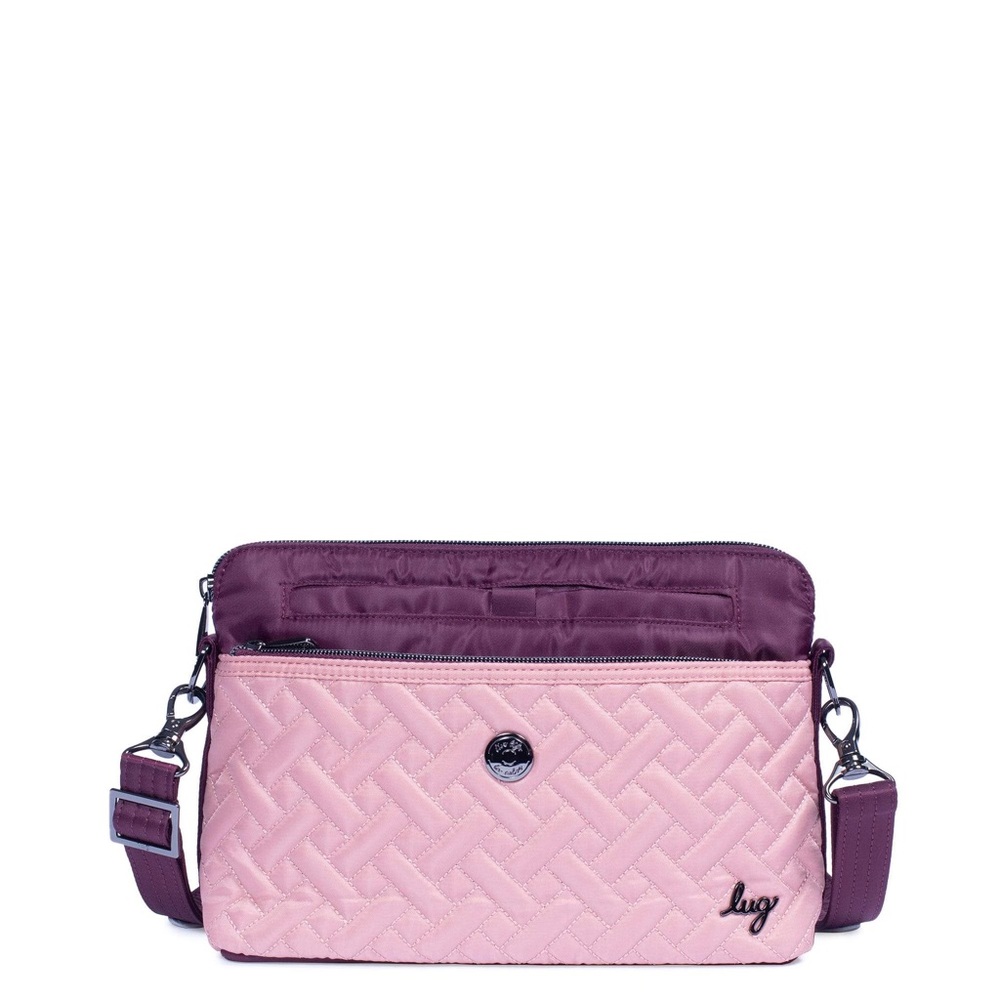 Lug Pirouette Convertible Crossbody Bag NWT Wine Red / Blush Pink